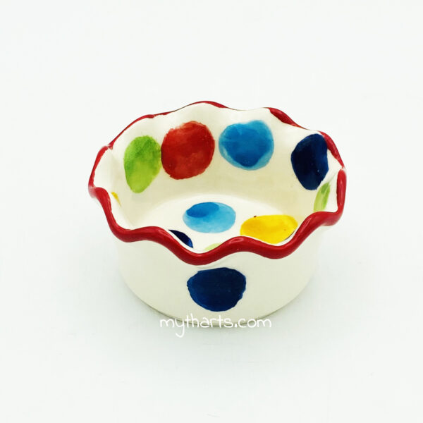08cm tart bowl dots2 Myth Arts 08cm Tart Bowl Dots - Image 2