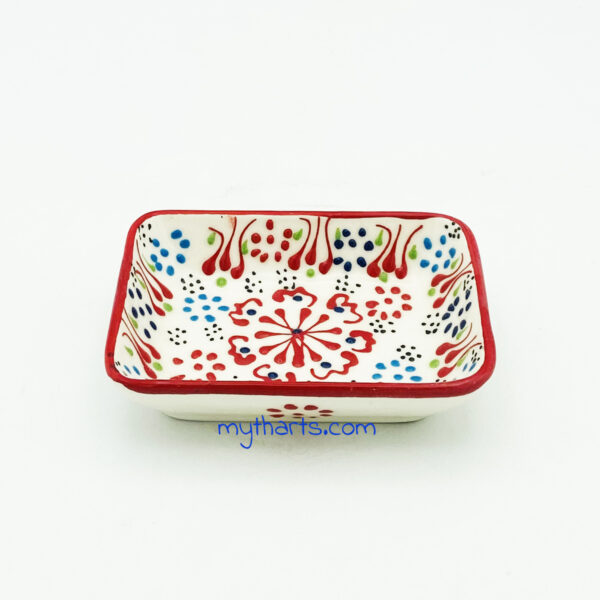 11cm köşeli tabak ege1 Myth Arts 11cm Rectangular Plate Aegean - Image 1