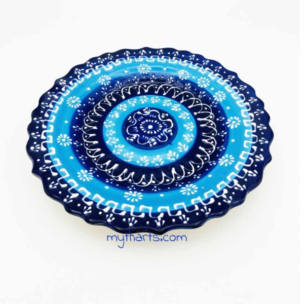 17611225-1 Myth Arts 25 cm Ruffle Plate Mediterranean - Image 1