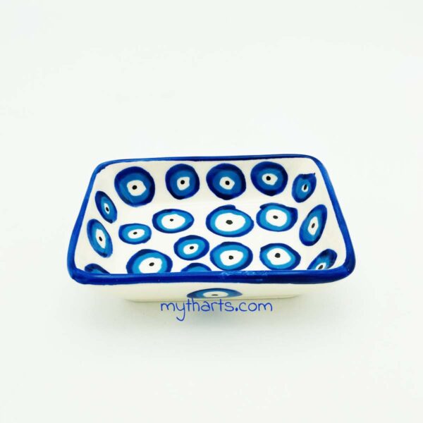 17813413-1 Myth Arts 13cm Rectangular Plate Multi Eye - Image 1
