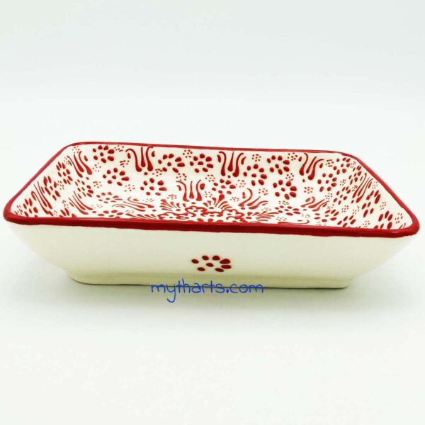 17813819-1 Myth Arts 19cm Rectangular Plate White Pastel - Image 1