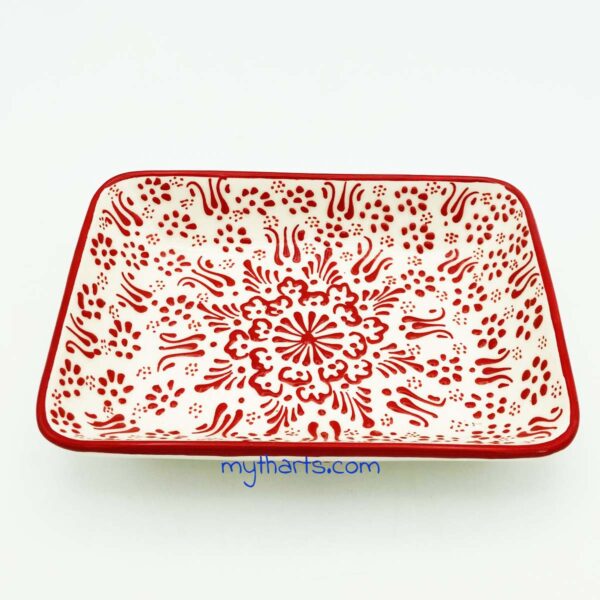 17813819-2 Myth Arts 19cm Rectangular Plate White Pastel - Image 2