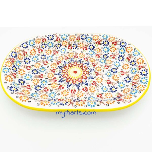 18510240-1 Myth Arts 40cm Oval Plate Aegean - Image 1