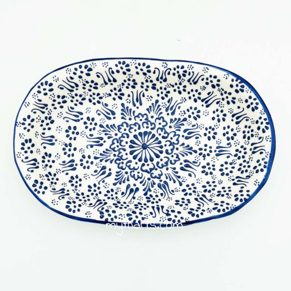 18513826-2 Myth Arts 26cm Oval Plate White Pastel - Image 2