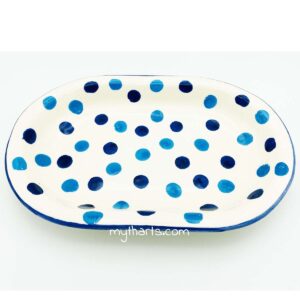 Myth Arts 40cm Oval Plate Dots