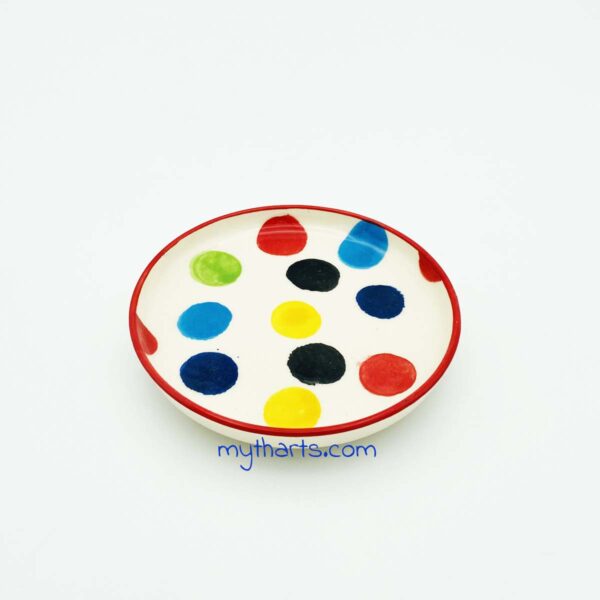 18714312-1 Myth Arts 12cm Camper Plate Dots - Image 1