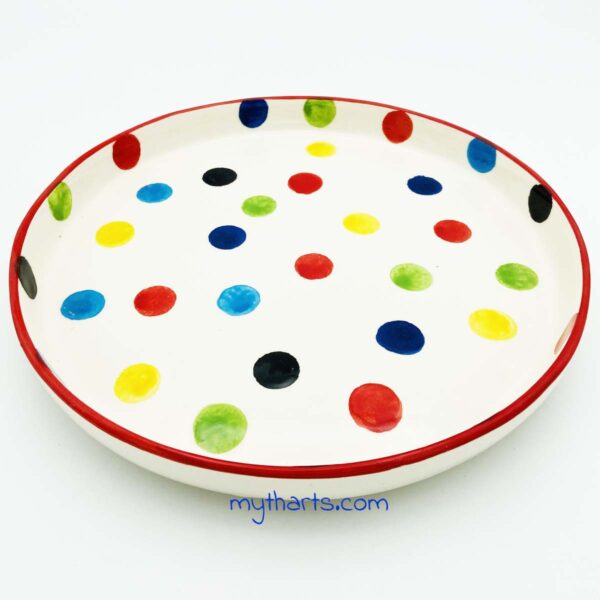 18714327-1 Myth Arts 27cm Camper Plate Dots - Image 1