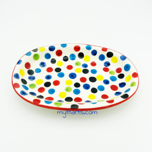 Myth Arts 26cm Oval Plate Dots - Image 1