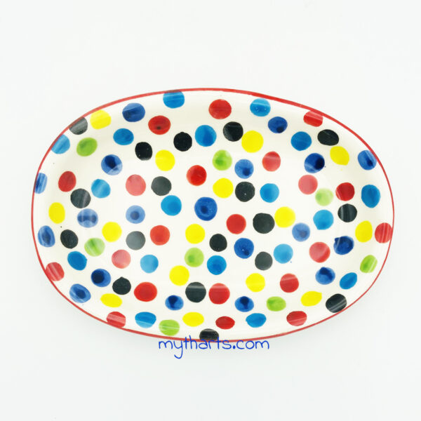 Myth Arts 26cm Oval Plate Dots - Image 2