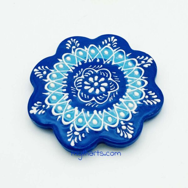 50111211-2 Myth Arts 10cm Floral Coaster Mediterranean - Image 2