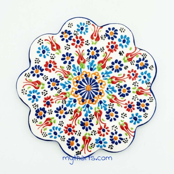 50210218-1 Myth Arts 18cm Floral Trivet Aegean - Image 1