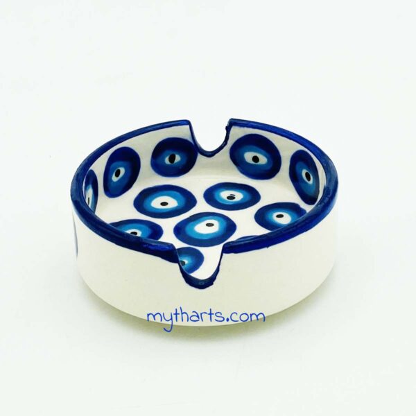 52013408-1 Myth Arts 08cm Round Ashtray Multi Eye - Image 1