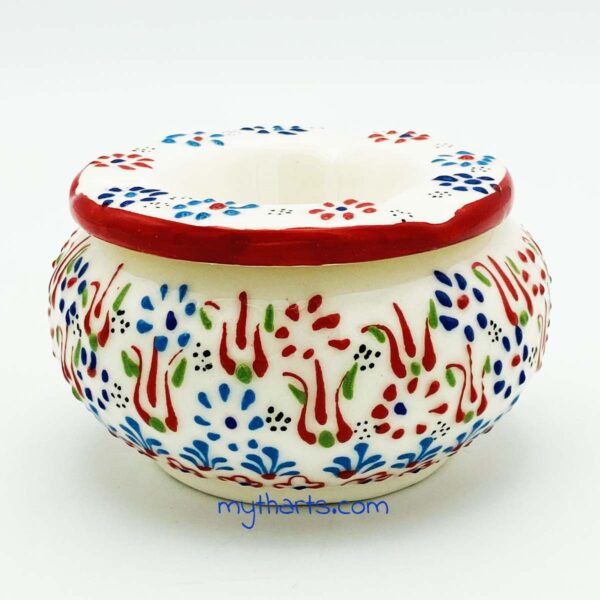 52210212-1 Myth Arts 12cm Covered Ashtray Aegean - Image 1