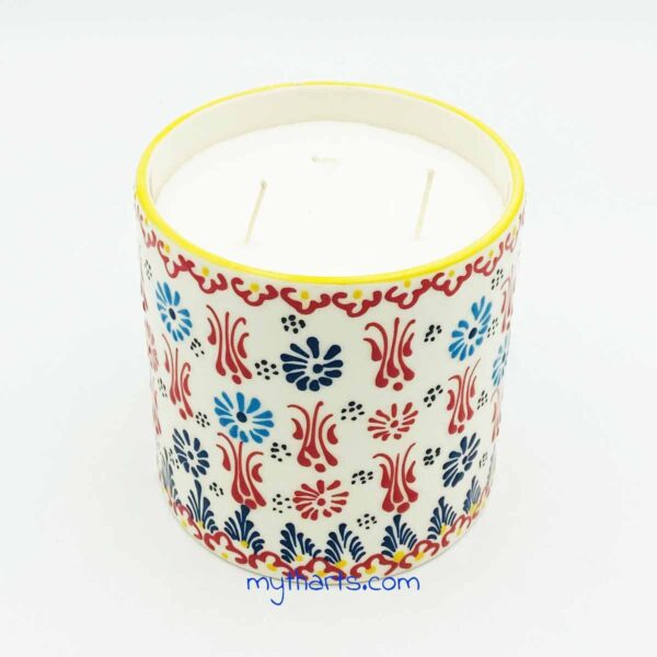 59710212-2 Myth Arts 12 cm Cylinder Candle Aegean - Image 2