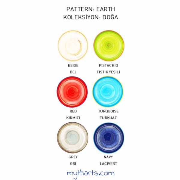 Doga-Renkler-Earth-Colors Myth Arts Oval Mug Earth - Image 3