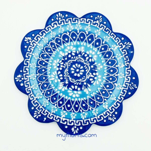 50211218-1 Myth Arts 18cm Floral Trivet Mediterranean - Image 1